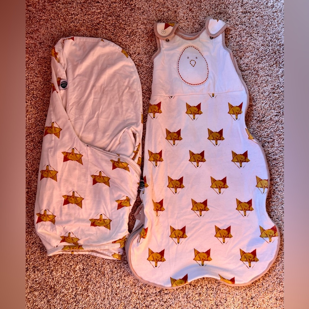 Nested Bean Bamboo Friendly Fox Zen Swaddle + Sleep Sack
